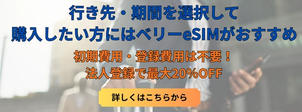 行き先・期間を毎回選択して購入したい方にはベリーeSIMがおすすめ