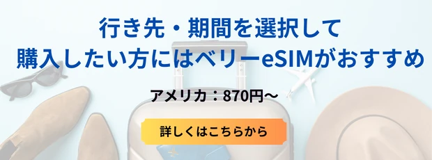 行き先・期間を毎回選択して購入したい方にはベリーeSIMがおすすめ
