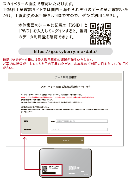 データ利用量確認 QRコード